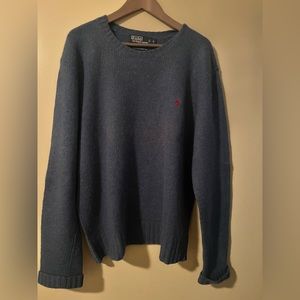 Polo Ralph Lauren medium blue crew neck sweater, size large